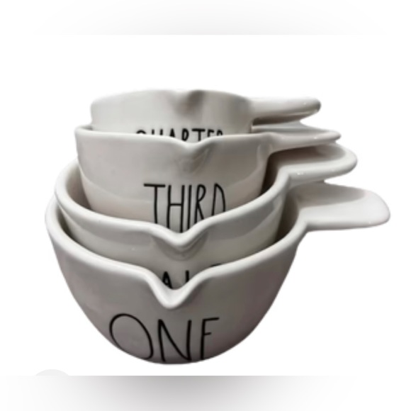 WHITE HANDLE Rae Dunn Measuring Cups - Picture 4 of 4